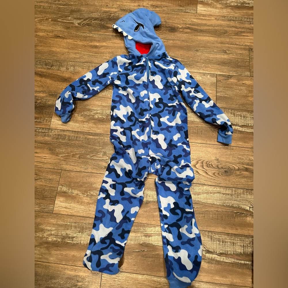 Youth Fleece Shark Pajama Onesie